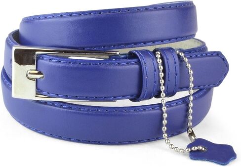 Belle Donne - Women's Solid Color Faux Leather 3/4" Belt w/Metal Square Buckle in Kuwait