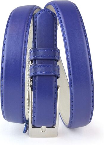 Belle Donne - Women's Solid Color Faux Leather 3/4" Belt w/Metal Square Buckle in Kuwait
