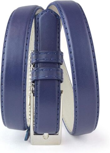 Belle Donne - Women's Solid Color Faux Leather 3/4" Belt w/Metal Square Buckle in Kuwait