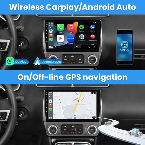 AWESAFE Android Car Stereo for Chevrolet Chevy Camaro 2010 2011 2012 2013 2014 2015, 10" Touch Screen Radio Upgarde WiFi Bluetooth 4G Online GPS Navigation CarPlay Android Auto, 4GB+64GB in Saudi Arabia