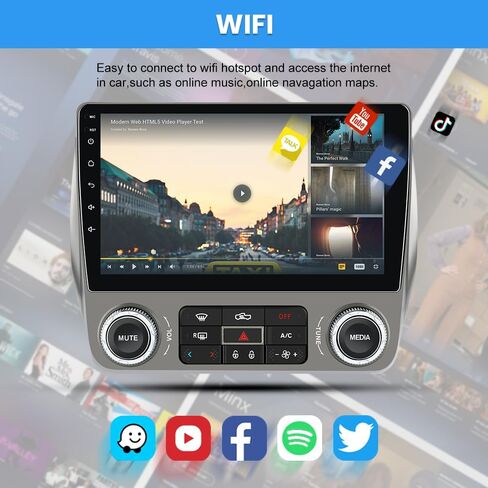 AWESAFE Android Car Stereo for Chevrolet Chevy Camaro 2010 2011 2012 2013 2014 2015, 10" Touch Screen Radio Upgarde WiFi Bluetooth 4G Online GPS Navigation CarPlay Android Auto, 4GB+64GB in Saudi Arabia