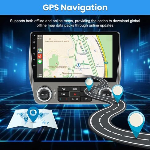AWESAFE Android Car Stereo for Chevrolet Chevy Camaro 2010 2011 2012 2013 2014 2015, 10" Touch Screen Radio Upgarde WiFi Bluetooth 4G Online GPS Navigation CarPlay Android Auto, 4GB+64GB in Saudi Arabia
