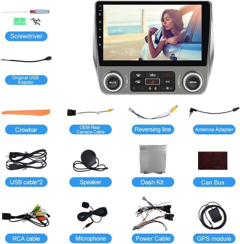 AWESAFE Android Car Stereo for Chevrolet Chevy Camaro 2010 2011 2012 2013 2014 2015, 10" Touch Screen Radio Upgarde WiFi Bluetooth 4G Online GPS Navigation CarPlay Android Auto, 4GB+64GB in Saudi Arabia