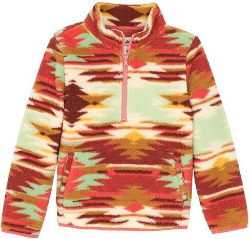 Wrangler Girl's Blue and Green Sherpa Pullover Multi M in Saudi Arabia
