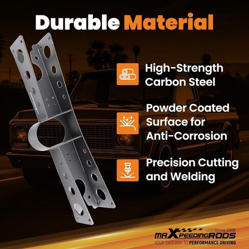 MaxPeedingRods Tracking Arm Crossmember for Chevy/GMC C10 C15 1963-1972 ، 6 ثقوب قابلة للتعديل القرفصاء للسيارات انخفضت 6 "أو أكثر in Kuwait