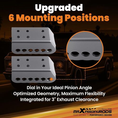 MaxPeedingRods Tracking Arm Crossmember for Chevy/GMC C10 C15 1963-1972 ، 6 ثقوب قابلة للتعديل القرفصاء للسيارات انخفضت 6 "أو أكثر in Kuwait