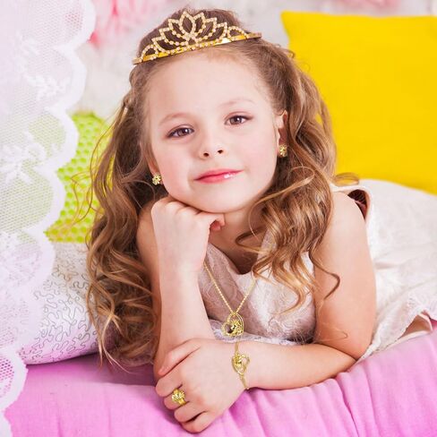 4 PCS Girls Unicorn Jewelry Set Unicorn Netclace Bracelet Ring Stud arocring in Saudi Arabia