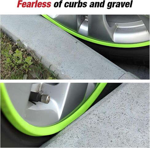 4-Pack Alloy Rim Protector for Car Wheels–Fits 12 to 24 Inch Wheels – No-Scratch Rim Guards for Curb Rash & Scuffs–Adhesive-Free Universal Fit Wheel Edge Protectors(red) in Saudi Arabia