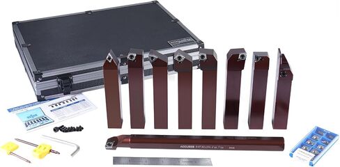 Accusize Industrial Tools 1" 9 Pieces/Set, Indexable Carbide Turning Tools and Boring Bar, 2988-0001 in Saudi Arabia