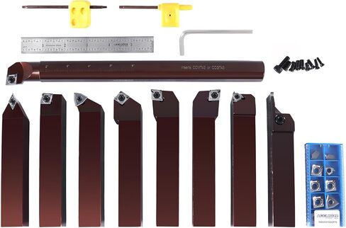 Accusize Industrial Tools 1" 9 Pieces/Set, Indexable Carbide Turning Tools and Boring Bar, 2988-0001 in Saudi Arabia