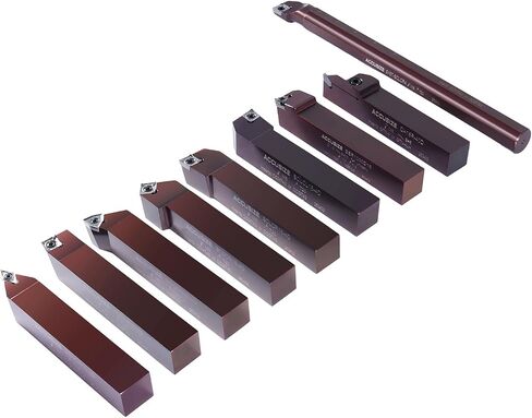 Accusize Industrial Tools 1" 9 Pieces/Set, Indexable Carbide Turning Tools and Boring Bar, 2988-0001 in Saudi Arabia