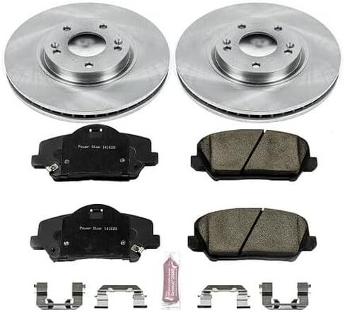 Power Stop Koe6935 AutoSpecialty Front Brake Brake Kit-Oe Brake Brake Rotors ومنصات الفرامل السيراميك لـ Kia Forte Koup 2014-2016 ، Kia Forte5 2014-2016 [Model Second] in Saudi Arabia