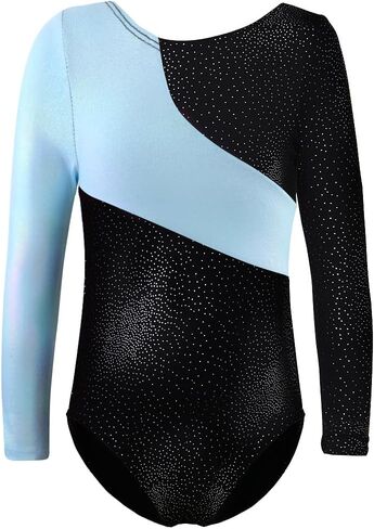 Daxiang Long Sleeve Gymnastics Hoodards for Girls Gymnastics Ballet Outfit Dance Leotard for Kids Girls Toddler 2-14 in Kuwait