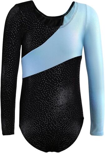 Daxiang Long Sleeve Gymnastics Hoodards for Girls Gymnastics Ballet Outfit Dance Leotard for Kids Girls Toddler 2-14 in Kuwait