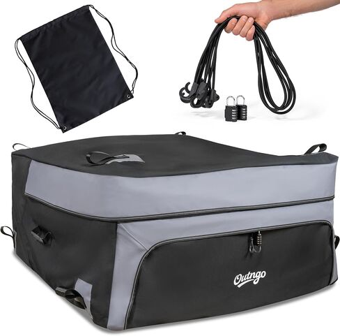 Truck Bed Cargo Bag-Waterproof Luggage Bag for Truck Bed 26 Cu. Ft Heavy-Duty PVC Truck Bed Waterproof Storage Fits Any Truck Size Dual Opening 4 Stretch Cord 2 Combination Lock (50"x40"x22") OUTnGO in Saudi Arabia