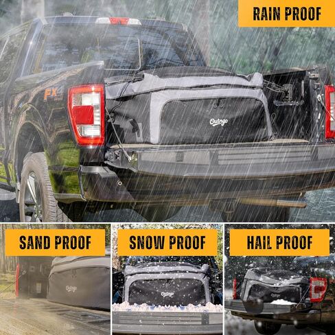 Truck Bed Cargo Bag-Waterproof Luggage Bag for Truck Bed 26 Cu. Ft Heavy-Duty PVC Truck Bed Waterproof Storage Fits Any Truck Size Dual Opening 4 Stretch Cord 2 Combination Lock (50"x40"x22") OUTnGO in Saudi Arabia