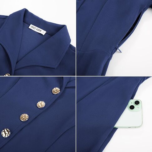 GRACE KARIN Fall Work Dresses for Women 2025,3/4 Sleeve Business Dress with Pockets,A-Line Office Professional Dresses in Saudi Arabia
