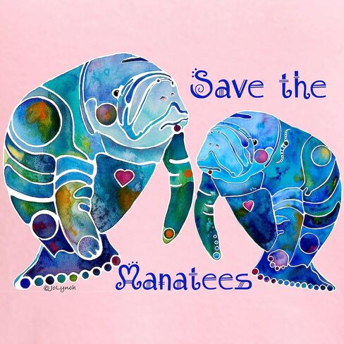 CafePress Two Save The Manatees In Blue Women's Nightshirt, Soft Long Pajama Shirt, Cotton PJs/Pyjamas in Saudi Arabia