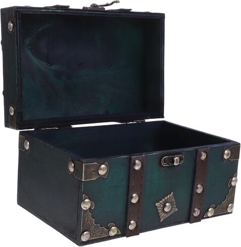 Vintage Suitcase Storage Box Wooden Treasure Storage Box Small Treasure Chest in Saudi Arabia
