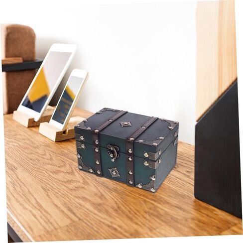 Vintage Suitcase Storage Box Wooden Treasure Storage Box Small Treasure Chest in Saudi Arabia