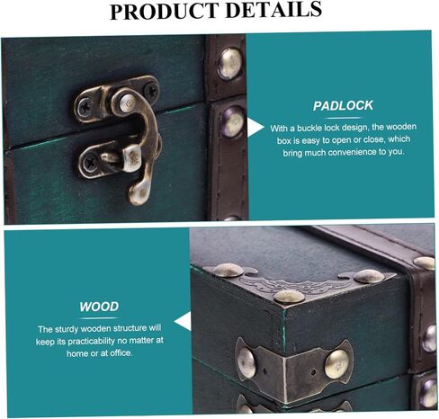 Vintage Suitcase Storage Box Wooden Treasure Storage Box Small Treasure Chest in Saudi Arabia