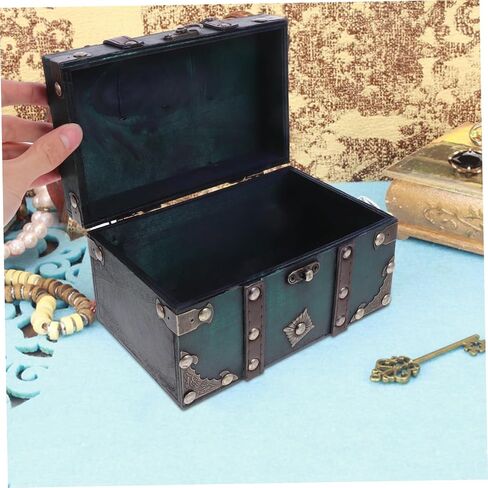 Vintage Suitcase Storage Box Wooden Treasure Storage Box Small Treasure Chest in Saudi Arabia