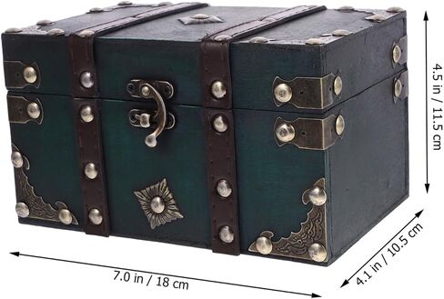 Vintage Suitcase Storage Box Wooden Treasure Storage Box Small Treasure Chest in Saudi Arabia
