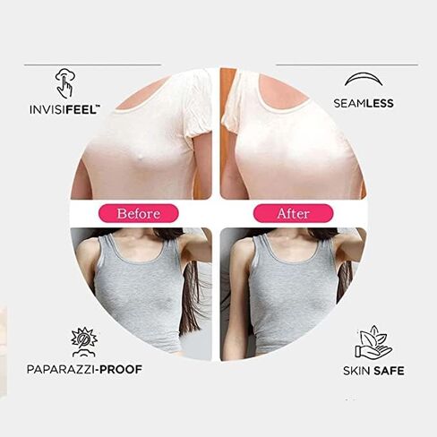 Nipple Covers for Women 2 & 4 Pairs 8cm Standard Size, Silicone Breast Petals Adhesive Pasties, Under Clothes, Nipple Pads in Saudi Arabia