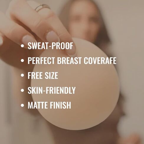 Nipple Covers for Women 2 & 4 Pairs 8cm Standard Size, Silicone Breast Petals Adhesive Pasties, Under Clothes, Nipple Pads in Saudi Arabia