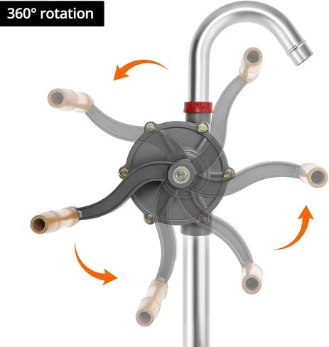 Qwork Qwork Pump Drum Drout Pump ، مضخة برميل يد كرنك غاز غاز Pram Pump الوقود الدوار للزيت لمدة 5 ، 15 ، 30 ، 55 جالون in Saudi Arabia