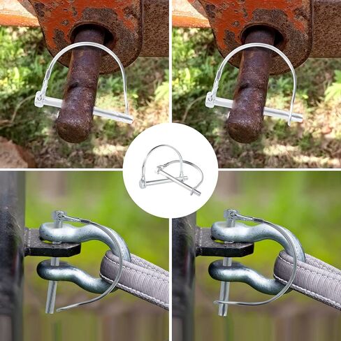 Pack of 10 Trailer Pins Hitch Pins – 2-3/4" x 1/4" (L x W) – Featuring Trailer Hitch Pin Lock, Trailer Coupler Pin and Locking Pins for Farm Trailers, Towing, Lawn Equipment in Kuwait