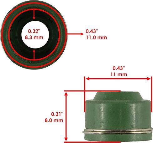 Caltric 8x Valve STEM SEAL متوافق مع Suzuki Boulevard C50 M50 M90 C90 C90 BOSS 2005-2009 2018-2019 in Saudi Arabia