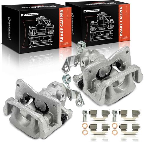 A-Premium Disc Brake Caliper Assembly with Bracket Compatible with Fiat - 500L 2014 2015 2016 2017, Rear Driver and Passenger Side in Saudi Arabia