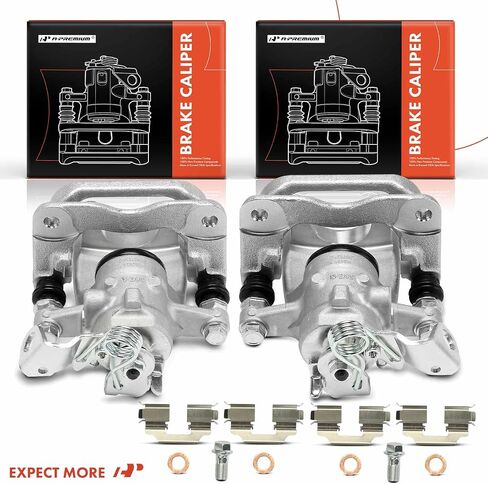A-Premium Disc Brake Caliper Assembly with Bracket Compatible with Fiat - 500L 2014 2015 2016 2017, Rear Driver and Passenger Side in Saudi Arabia