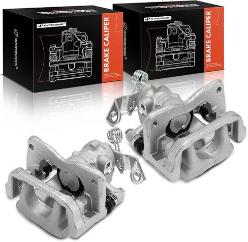 A-Premium Disc Brake Caliper Assembly with Bracket Compatible with Fiat - 500L 2014 2015 2016 2017, Rear Driver and Passenger Side in Saudi Arabia