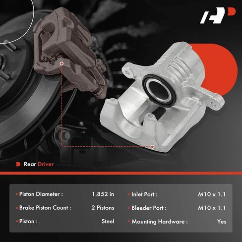 A-Premium Disc-Disc-Assembly بدون قوس متوافق مع Cadillac CTS 2008-2014 ، 2.0L 3.0L 3.6L-جانب السائق الأيسر الخلفي in Kuwait