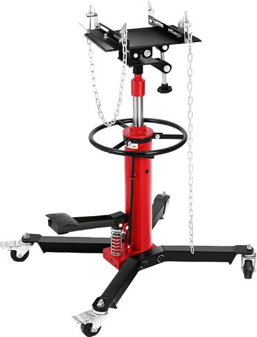 Transmission Jack 1100 lbs, 1/2 Ton Capacity, 34"-68" Lifting Range, 2-Stage Hydraulic Telescopic Jack with Foot Pedal, 360° Swivel Wheels, Heavy-Duty for Auto Repair, Maintenance, Blue in Saudi Arabia