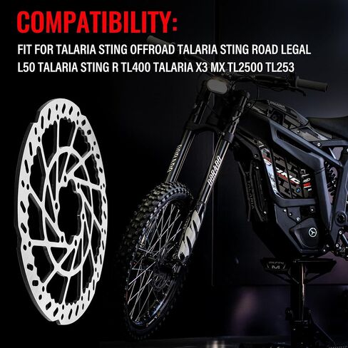 220 مم قرص الفرامل الدوار الخلفي متوافق مع Talaria Sting Offroad Talaria Sting Road Legal TL50 Talaria Sting R TL400 Talaria X3 MX TL2500 TL25 in Saudi Arabia