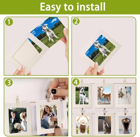 إطارات الورق 4x6 '' ، لافتة صور الورق السوداء مع مقطع ، وإطارات صور معلقة بالورق مع سلسلة ، 10 إطارات صور الورق للتخرج ، عيد ميلاد ، شاشة جدار العائلة in Kuwait