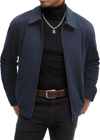 Comdecevis Men's Corduroy Bomber Jacket Zip Up Coat Trucker Vintage Jacket With Pocket&Lining in Saudi Arabia