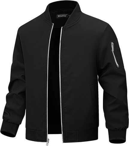 Wulful Boy's Bomber Jackets Kids Spring Fall zip Up Varsity Windbreak Jackets in Kuwait
