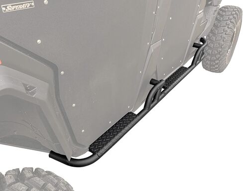 SuperATV Nerf Bars Tree Kickers Rock Sliders for 2017+ Can Am Defender Max HD 8 (See Fitment List) | Made of 1.75" Diameter Steel Tubing | Powder-Coat Finish in Saudi Arabia