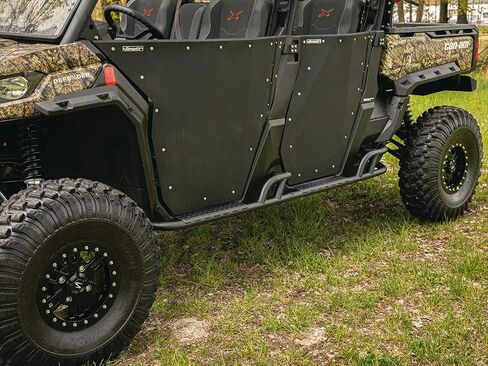 SuperATV Nerf Bars Tree Kickers Rock Sliders for 2017+ Can Am Defender Max HD 8 (See Fitment List) | Made of 1.75" Diameter Steel Tubing | Powder-Coat Finish in Saudi Arabia