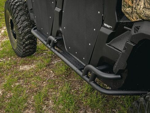 SuperATV Nerf Bars Tree Kickers Rock Sliders for 2017+ Can Am Defender Max HD 8 (See Fitment List) | Made of 1.75" Diameter Steel Tubing | Powder-Coat Finish in Saudi Arabia