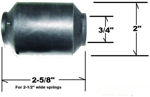 014-112-00-4 4x 3/4 "Rubber Trailer Spring Bothing تناسب Dexter 10K GD 2-1/2" Wide 2 "OD-استبدال جلبة زنبركية مقطورة-2.00" OD 3/4 "ID 2.6" Long in Saudi Arabia