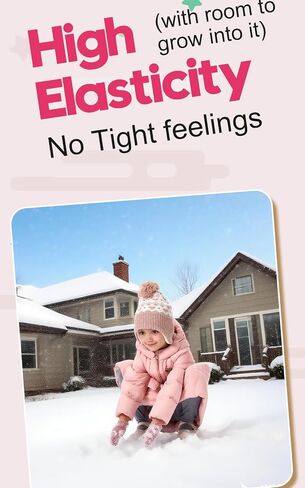 Monimo Girls Winter Hat Knitted Earflaps Girls Beanie Thicken Fleece Lining Kids Winter Hat in Saudi Arabia