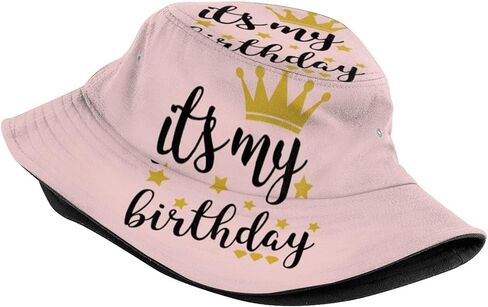 Happy Birthday Printed Bucket Hats Beach Sun Hat for Unisex Summer Travel Outdoor Cap in Kuwait