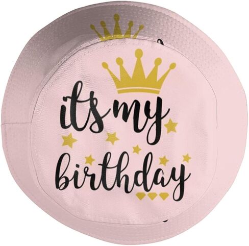 Happy Birthday Printed Bucket Hats Beach Sun Hat for Unisex Summer Travel Outdoor Cap in Kuwait