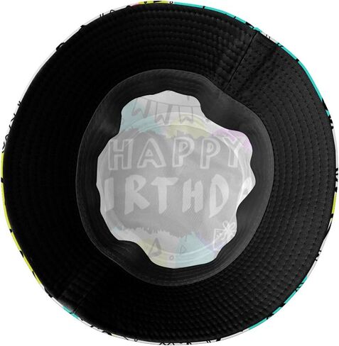Happy Birthday Printed Bucket Hats Beach Sun Hat for Unisex Summer Travel Outdoor Cap in Kuwait