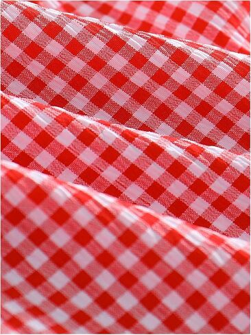 Girl's Gingham Shorts Elastic Waist Ruffle Hem Summer Casual Plaid Shorts in Saudi Arabia
